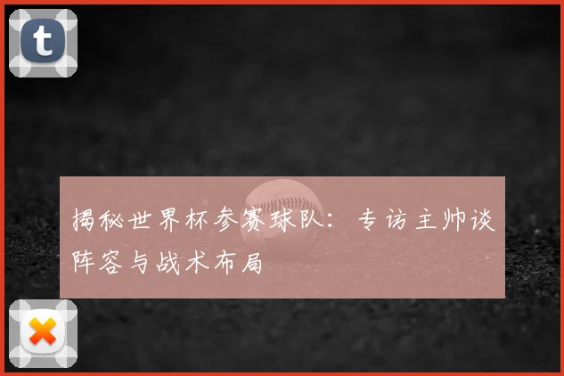 揭秘世界杯参赛球队：专访主帅谈阵容与战术布局