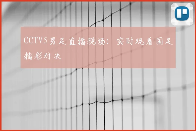 CCTV5男足直播现场：实时观看国足精彩对决